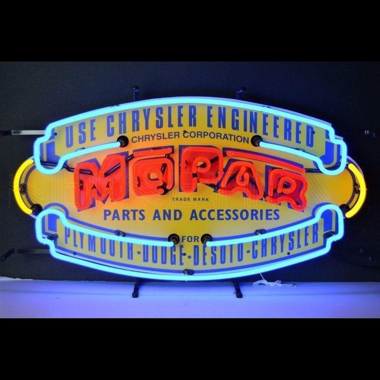 Mopar Parts Back Board Neon Sign